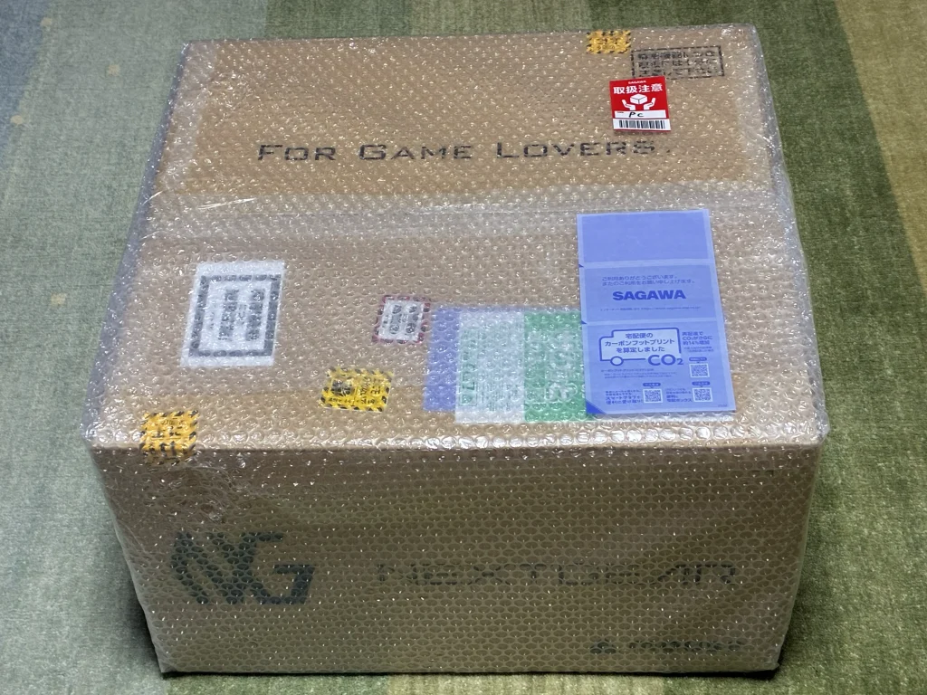 修理から帰ってきたPCの梱包状態